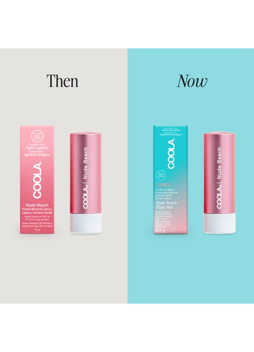 Coola Mineral Liplux SPF 30 - SPF-lippenbalsem - voorkant 2 nude beach