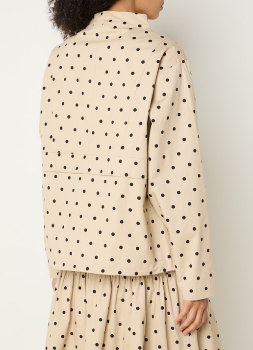 Copenhagen Muse CMDottie anorak met stippenprint - achterkant 2 beige