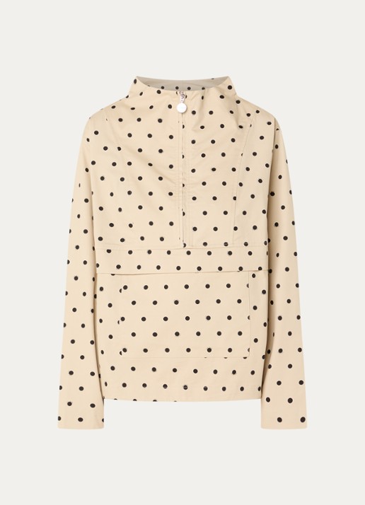 Copenhagen Muse CMDottie anorak met stippenprint - voorkant 3 beige