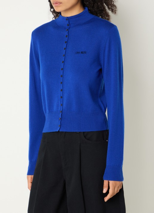 Copenhagen Muse CMKenna fijngebreid vest van wol met logo