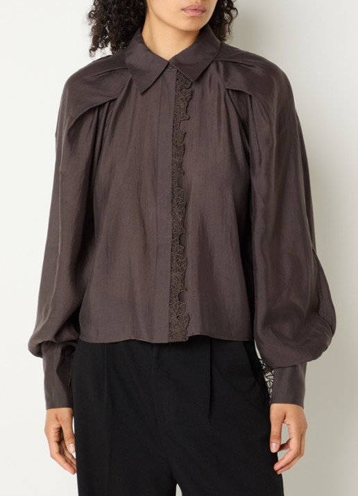 Copenhagen Muse CMMolly blouse van satijn met details van kant