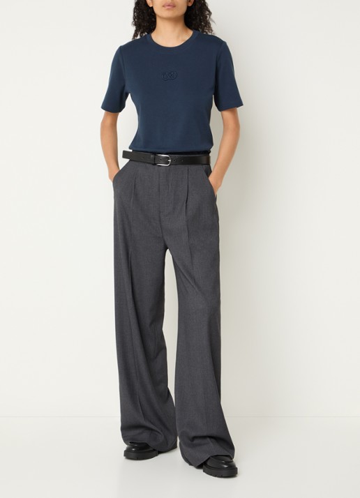Copenhagen Muse CMMuse T-shirt met logoborduring - voorkant 2 indigo