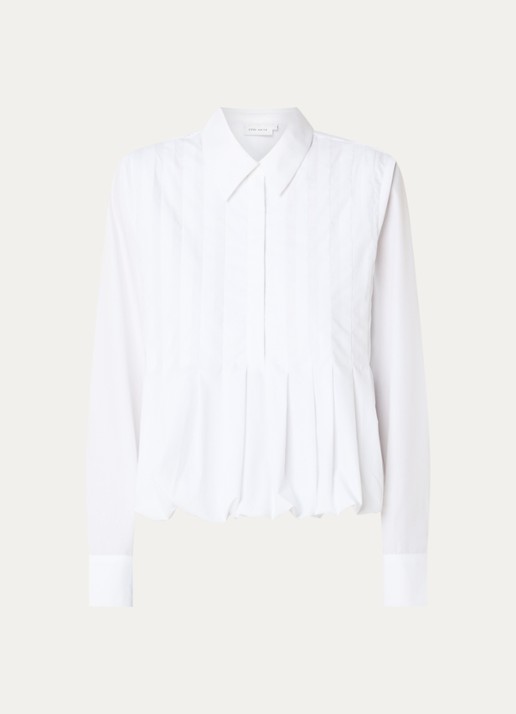 Copenhagen Muse CMPleat tuniek met plooidetail - voorkant 2 wit