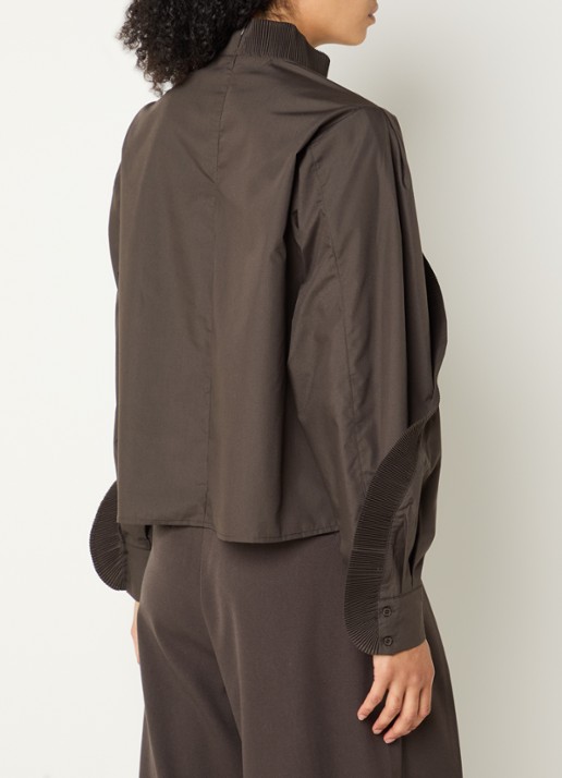 Copenhagen Muse CMPleat tuniek met volant - achterkant 2 donkerbruin