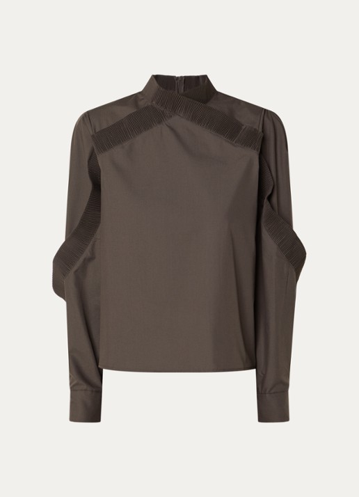 Copenhagen Muse CMPleat tuniek met volant - voorkant 3 donkerbruin