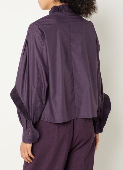 Copenhagen Muse CMPleat tuniek met volant - achterkant 2 aubergine