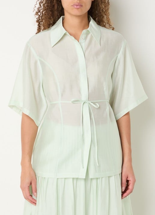 Copenhagen Muse Semi-transparante blouse met ceintuur