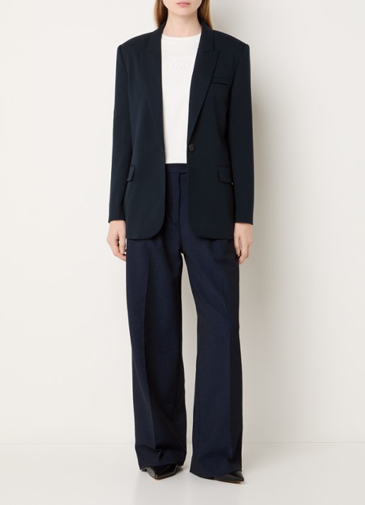 Copenhagen Muse Tailor blazer met klepzakken - voorkant 2 donkerblauw