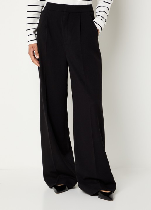 Copenhagen Muse Tailor high waist wide fit pantalon met steekzakken