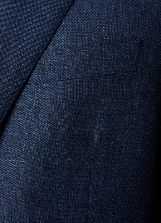 Corneliani Regular fit colbert met opgestikte zakken in zijdeblend - detail 5 indigo