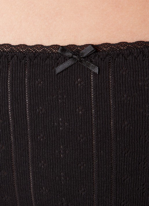 Cou Cou Intimates The Cozy slip van  katoen - detail 2 zwart