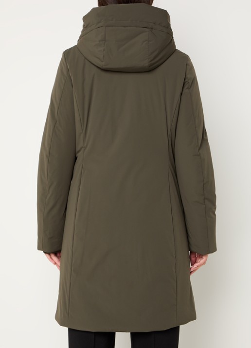 Creenstone Alexandra gewatteerde parka met afneembare capuchon - achterkant 4 olijfgroen