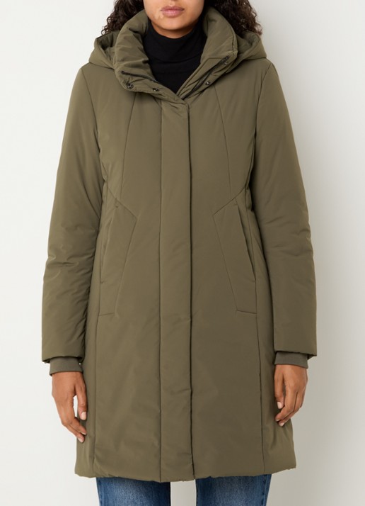 Creenstone Alexandra gewatteerde parka met steekzakken - detail 4 olijfgroen
