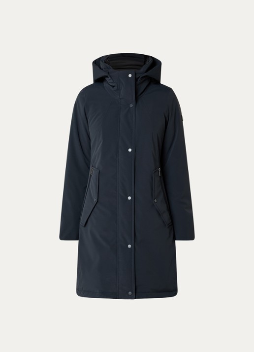 Creenstone Gabriella gewatteerde parka met ritszakken - voorkant 3 donkerblauw