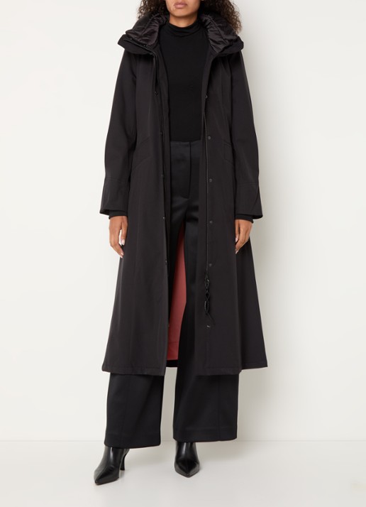 Creenstone Molly gewatteerde parka met capuchon - voorkant 2 zwart