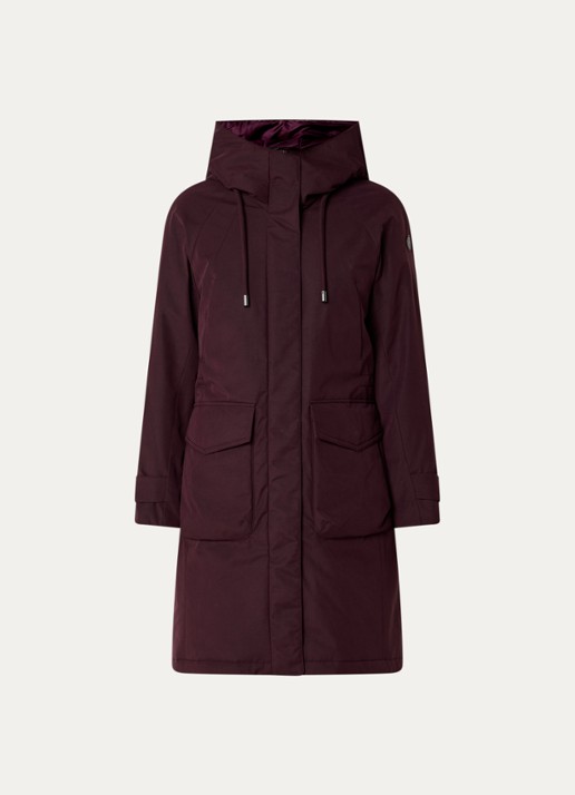Creenstone Svea gewatteerde parka met klepazkken - voorkant 3 zwart