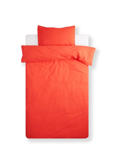 Crisp Sheets Crisp dekbedovertrekset van katoen 154TC - inclusief kussensloop - voorkant rood