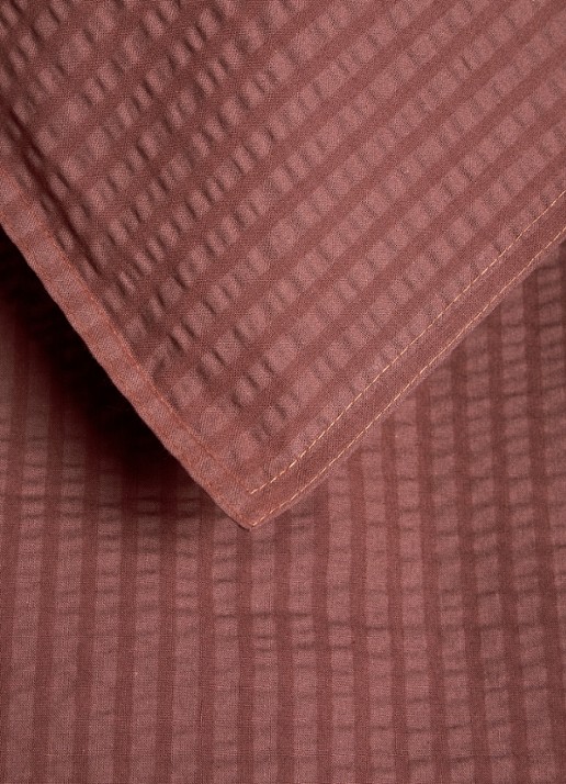 Crisp Sheets CRISP dekbedovertrekset van katoen - inclusief kussenslopen - detail 5 bordeauxrood