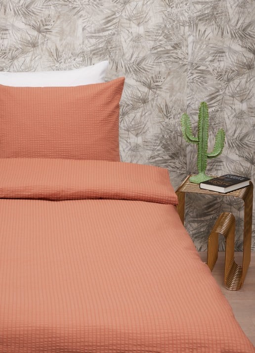 Crisp Sheets CRISP dekbedovertrekset van katoen - inclusief kussenslopen - detail 5 oranjebruin