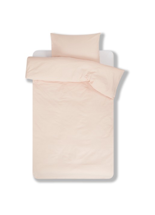 Crisp Sheets CRISP dekbedovertrekset van katoen - inclusief kussenslopen - voorkant perzikroze