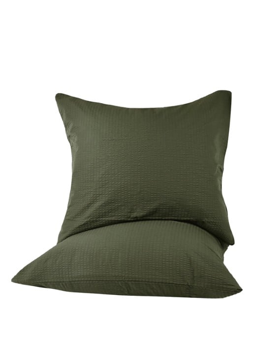 Crisp Sheets Crisp kussensloop van katoen 154TC in 2-pack - voorkant bronsgroen