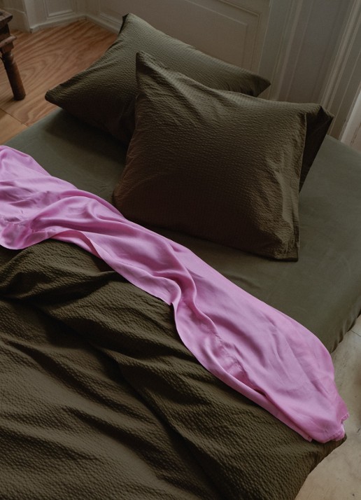 Crisp Sheets Crisp kussensloop van katoen 154TC in 2-pack - voorkant 2 bronsgroen
