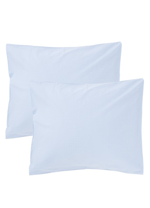 Crisp Sheets Crisp kussensloop van katoen 154TC in 2-pack - voorkant lichtblauw