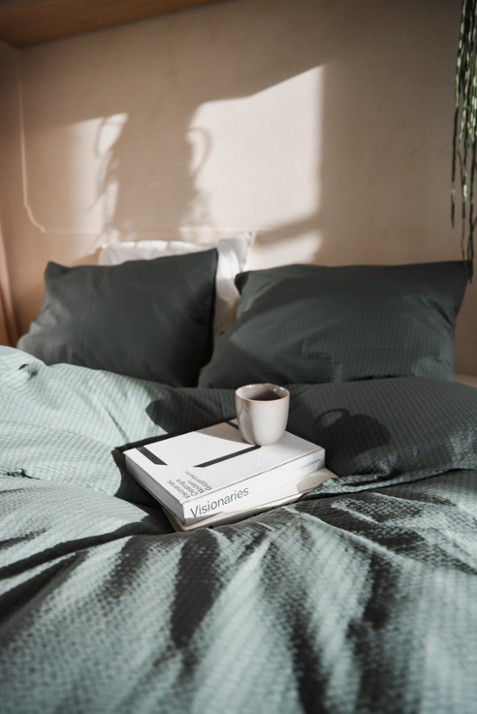 Crisp Sheets CRISP kussensloop van katoen in 2-pack - voorkant 4 legergroen