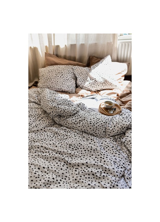 Crisp Sheets Dots dekbedovertrekset van katoen - inclusief kussenslopen - detail 4 wit