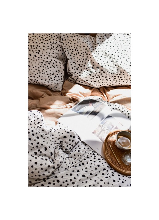 Crisp Sheets Dots dekbedovertrekset van katoen - inclusief kussenslopen - detail 6 wit