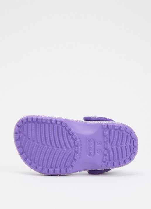 Crocs Classic Clog instapper met glitter - detail 3 paars