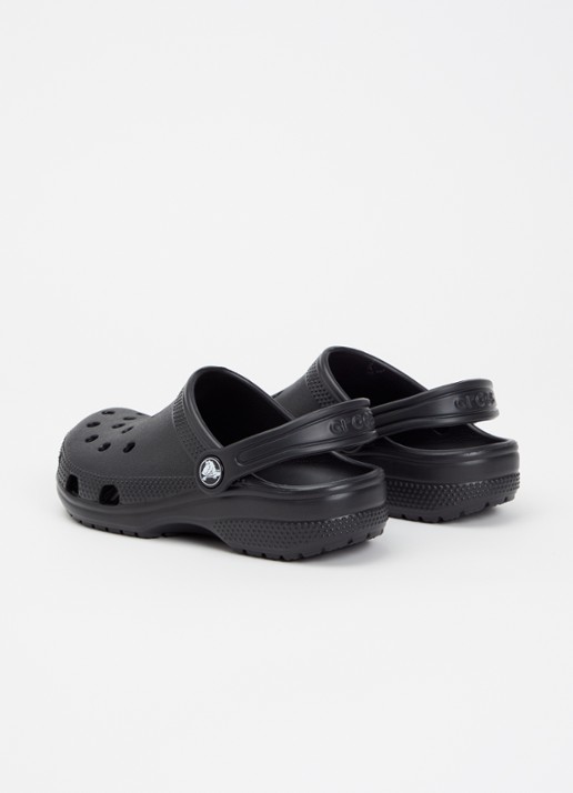 Crocs Classic Clog instapper met logo - achterkant 3 zwart