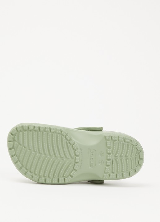 Crocs Classic Clog instapper met logo - detail 3 mosgroen
