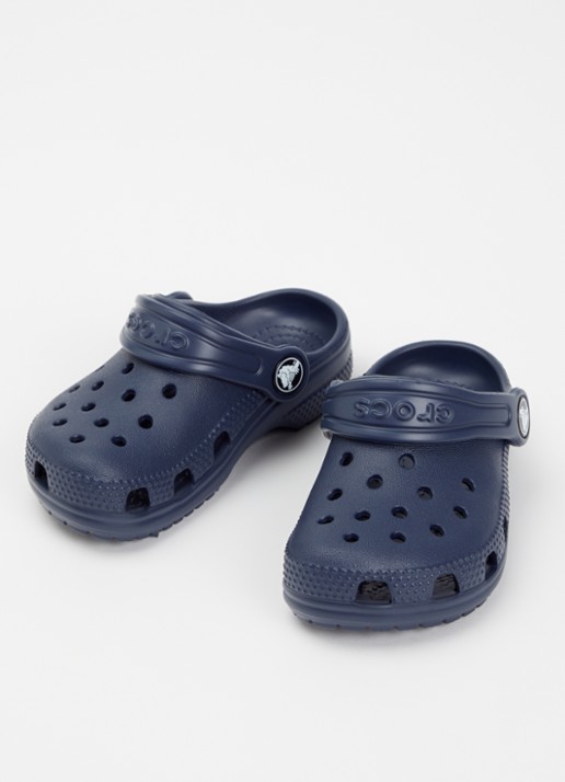 Crocs Classic Clog instapper met logo - voorkant 4 donkerblauw