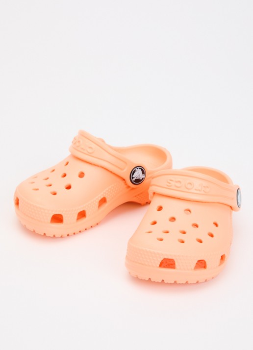 Crocs Classic Clog instapper met logo - voorkant 3 oranje