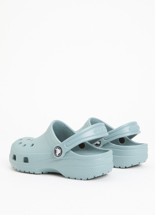 Crocs Classic Clog instapper met logo - achterkant 2 zeegroen