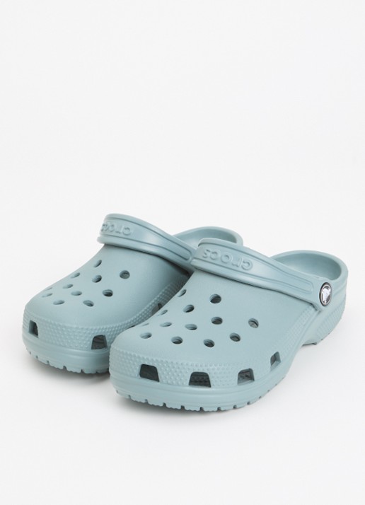 Crocs Classic Clog instapper met logo - voorkant 4 zeegroen