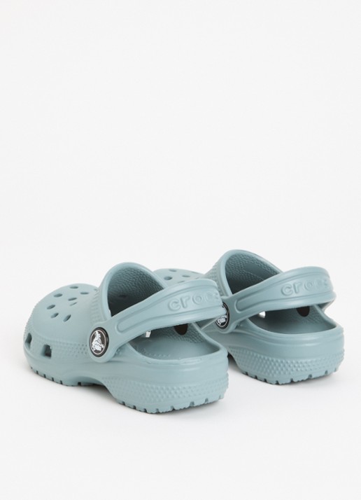 Crocs Classic Clog instapper met logo - achterkant 2 zeegroen