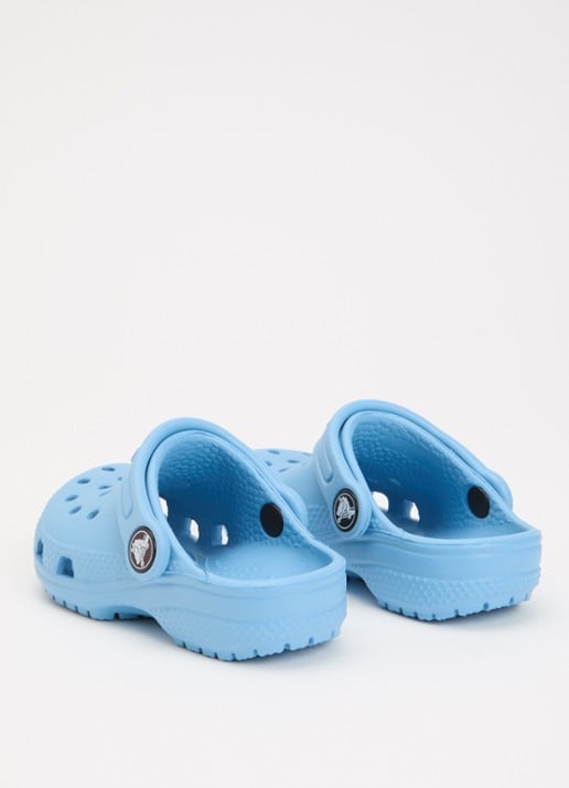 Crocs Classic clog instapper met logo  - achterkant 4 lichtblauw