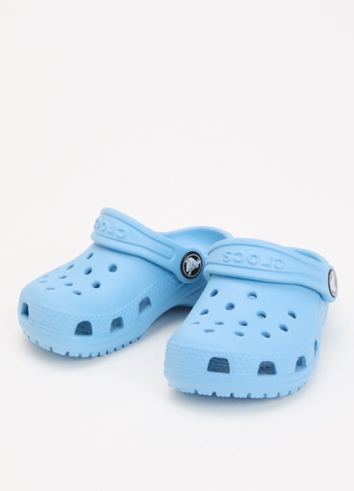 Crocs Classic clog instapper met logo  - detail lichtblauw