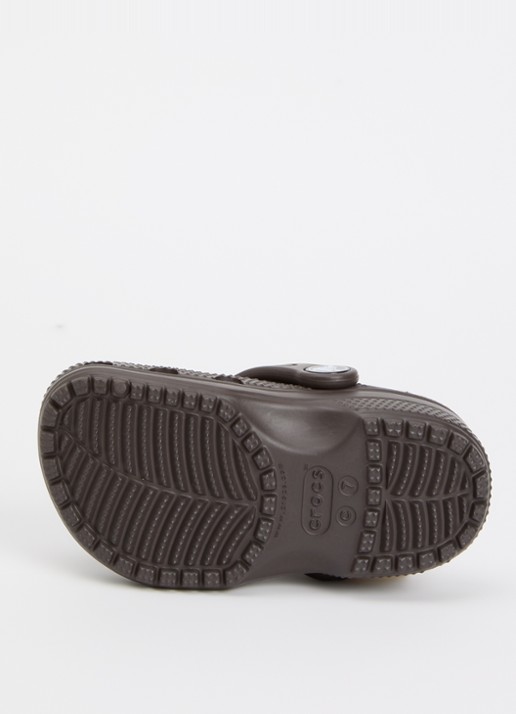Crocs Classic Clog instapper met logo  - detail 2 donkerbruin