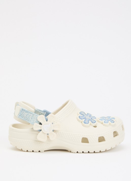 Crocs Classic Denim Clog instapper met applicatie