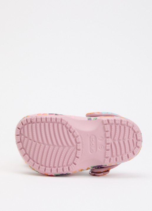 Crocs Classic Graphic Clog instapper met bloemenprint - detail 4 roze