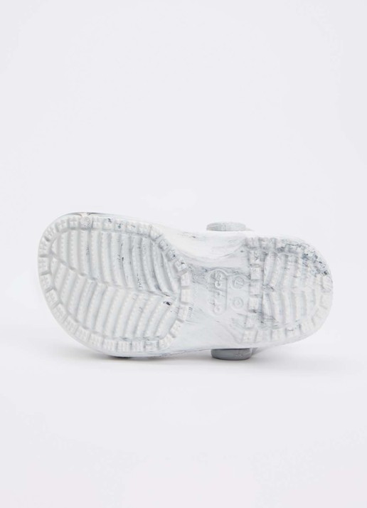 Crocs Classic Marbled Clog instapper - detail lichtgrijs