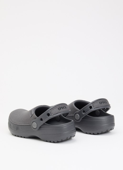 Crocs Crafted Clog instapper met gebreid bovenwerk - achterkant beige