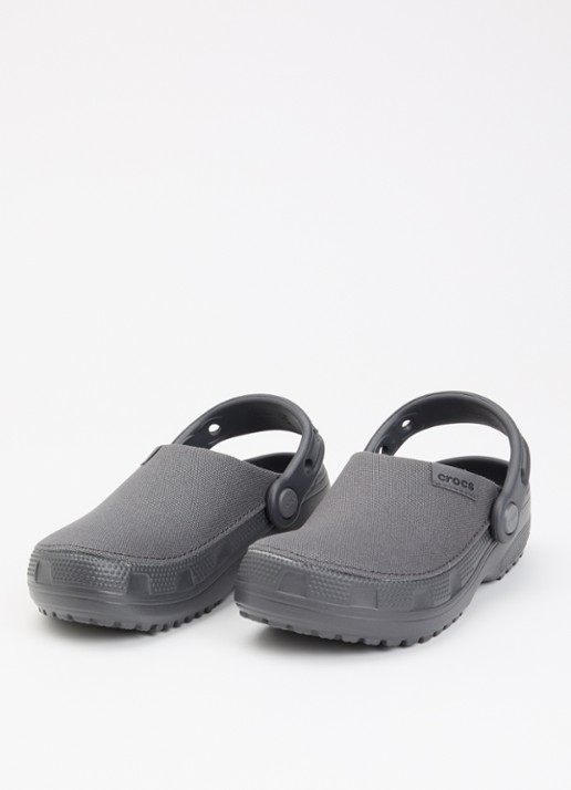 Crocs Crafted Clog instapper met gebreid bovenwerk - voorkant 3 beige