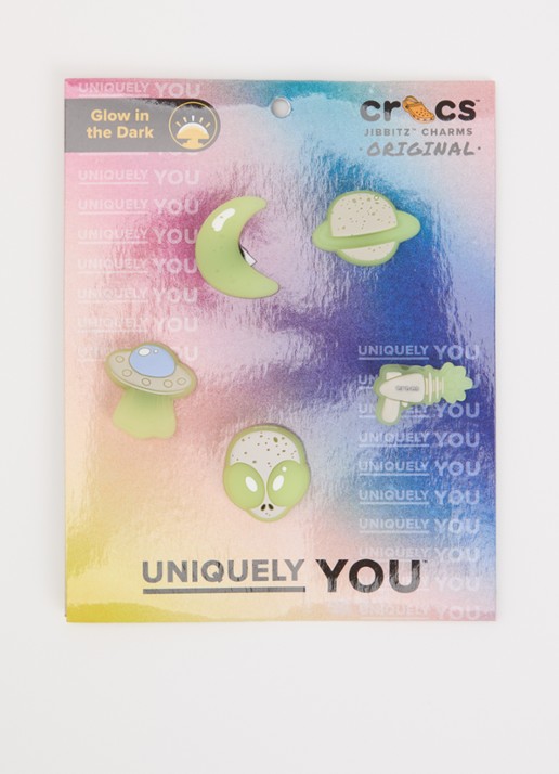 Crocs Glow In The Dark Space schoenaccessoire 5-pack