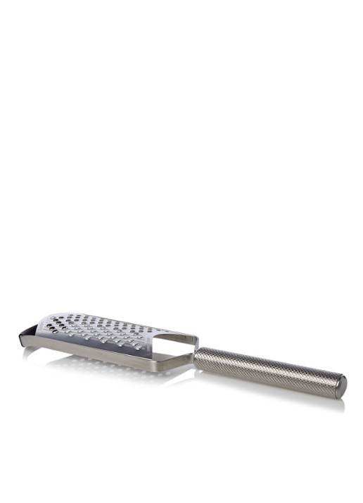 Cuisipro Brede parmezaan V-rasp 31 cm - voorkant zilver