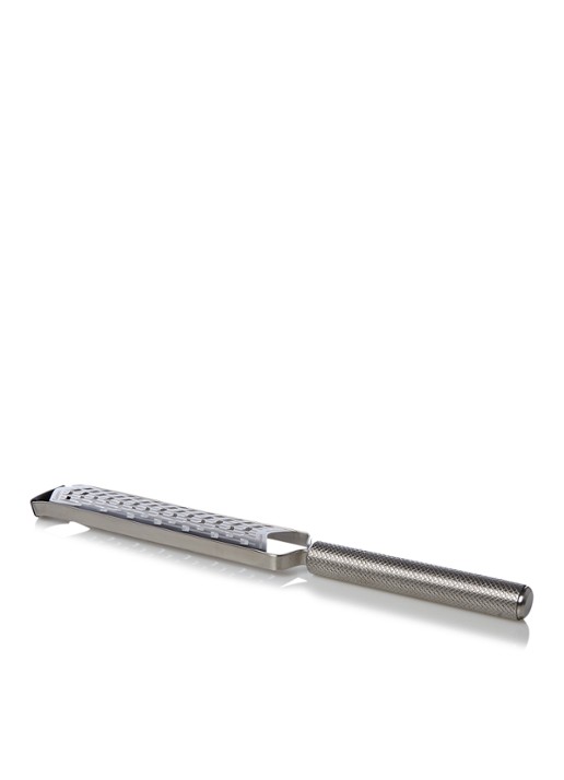 Cuisipro Smalle grove V-rasp 33 cm - voorkant zilver