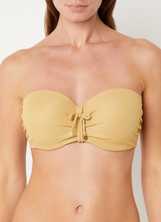 Cyell Golden Hour voorgevormde bikintop met beugel - detail mosterd